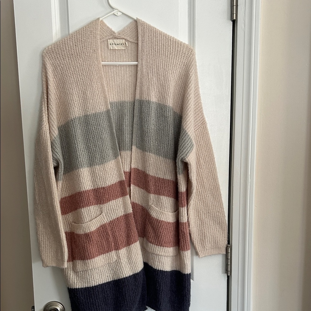 Dreamers Multicolor Striped Cardigan
